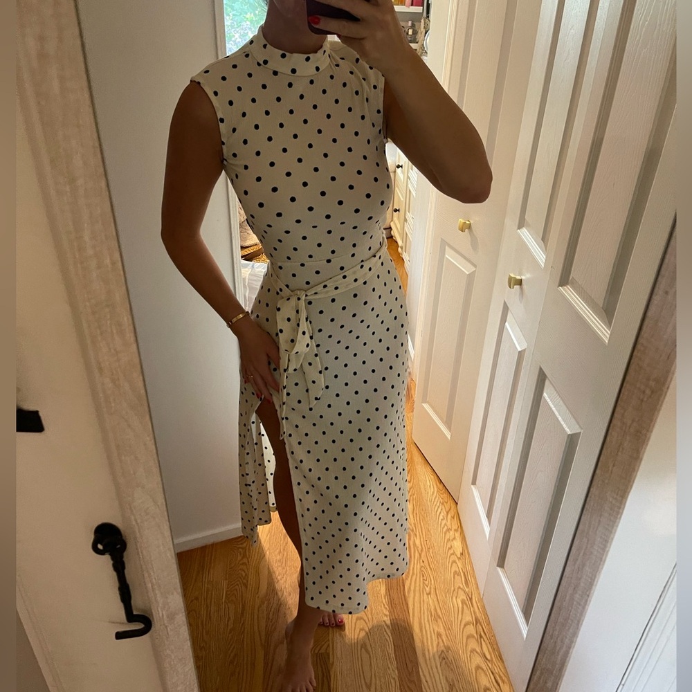 Polka dot maxi dress